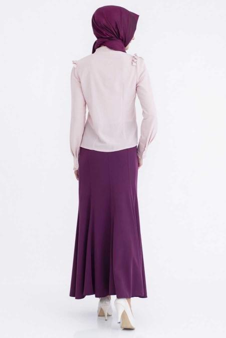 Tuay - Powder Pink Hijab Blouse 1782PD - 3