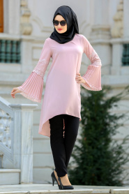 Tuay - Powder Pink Hijab Tunic 2602PD - Thumbnail