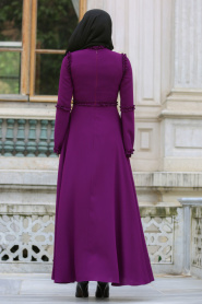 Tuay - Purple Hijab Dress 2432MOR - Thumbnail