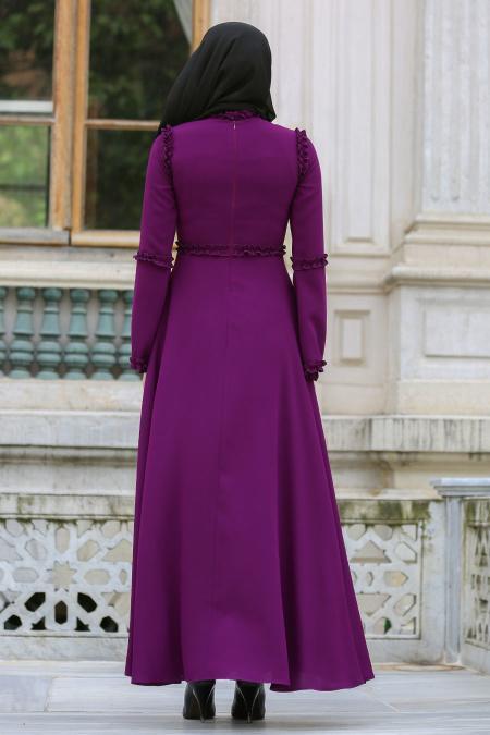 Tuay - Purple Hijab Dress 2432MOR - 2