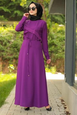 Tuay - Robe Hijab Fuchsia 24170F - 1