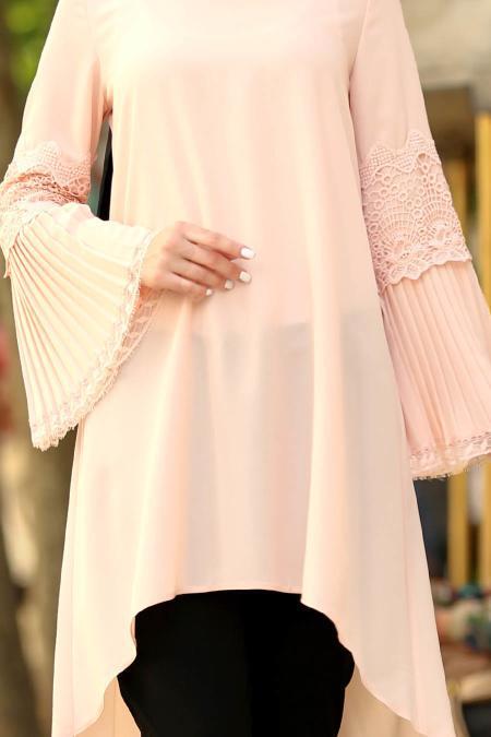 Tuay - Salmon Pink Hijab Tunic 2602SMN - 2