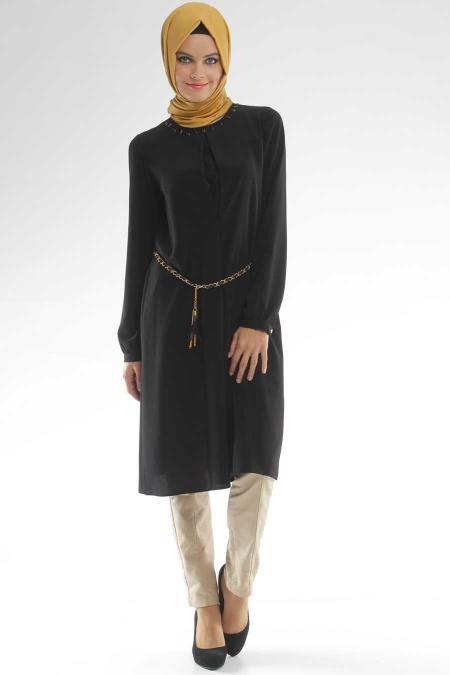 Tuğba- Chain Belted Tunic C6609 - 2
