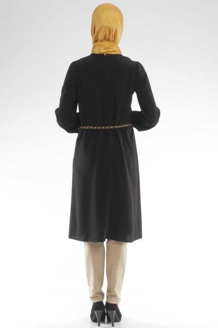 Tuğba- Chain Belted Tunic C6609 - 3