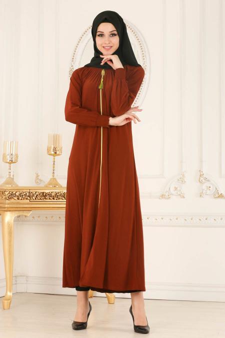 Tuile - Nayla Collection - Abaya Turque 5220KRMT - 2