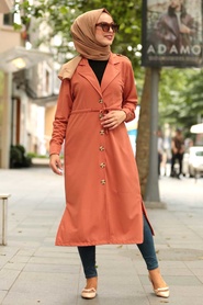 Tuile - Nayla Collection - Manteau Hijab - 38080KRMT - Thumbnail