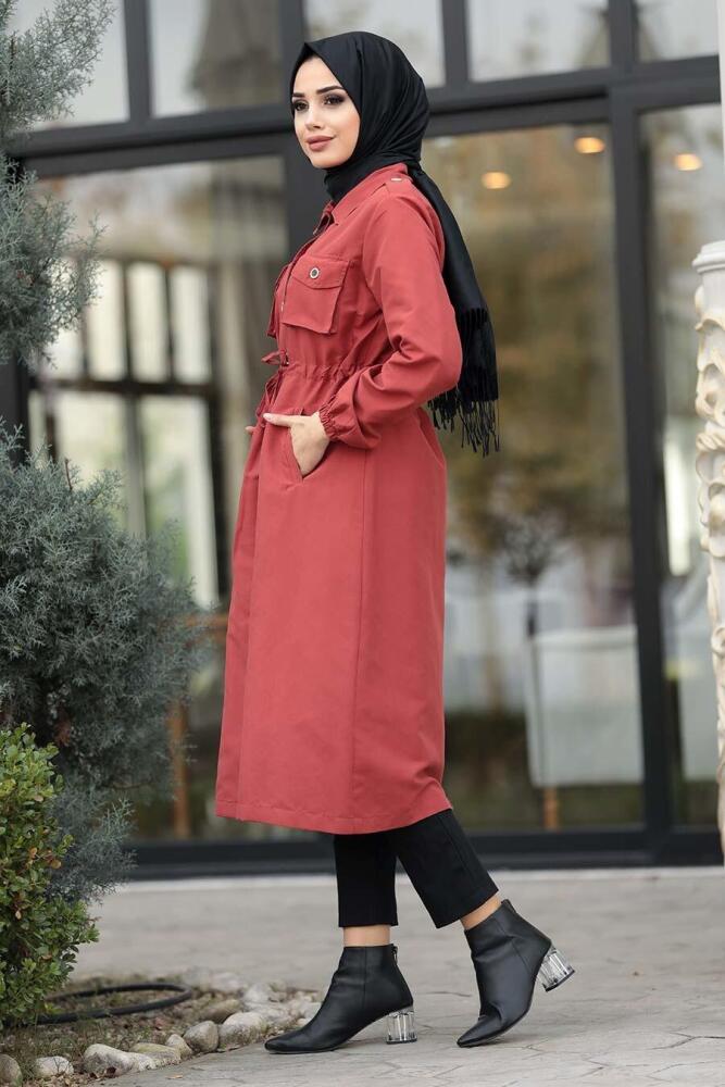Tuile- Nayla Collection - Manteau Hijab 5671KRMT - 3