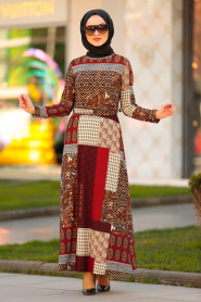Tuile- Nayla Collection - Robe Hijab 10170KRMT - Thumbnail