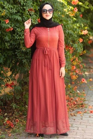 Tuile - Nayla Collection - Robe Hijab - 1366KRMT - Thumbnail