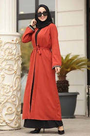 Tuile - Neva Style - Manteau Hijab - 39080KRMT - Thumbnail