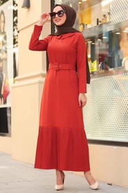 Tuile - Neva Style - Robe Hijab - 5021KRMT - Thumbnail