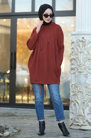 Tuile - Neva Style - Sweat-shirt Hijab - 3256KRMT - Thumbnail