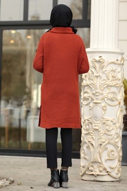 Tuile - Neva Style - Tunique En Tricot Hijab - 2513KRMT - Thumbnail
