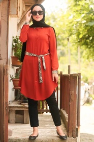 Tuile - Neva Style - Tunique Hijab - 3319KRMT - Thumbnail