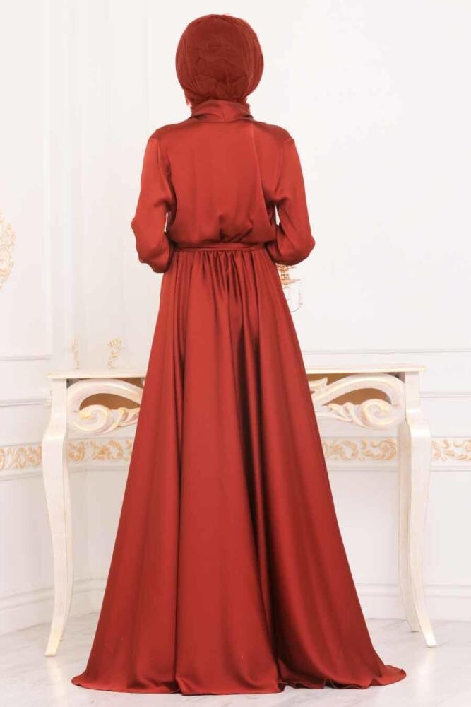Tuile - Tesettürlü Abiye Elbise - Robe de Soirée Hijab - 1418KRMT - 3