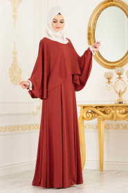 Tuile - Tesettürlü Abiye Elbise - Robes de Soirée 3627KRMT - Thumbnail