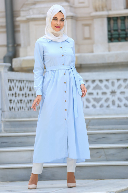 Tunic - Baby Blue Hijab Tunic 4053BM