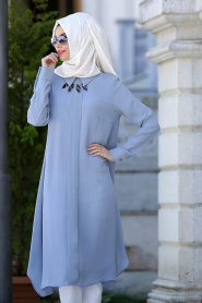 Tunic - Baby Blue Hijab Tunic 5052BM - Thumbnail