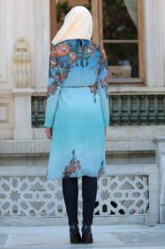 Tunic - Baby Blue Hijab Tunic 52590BM - Thumbnail