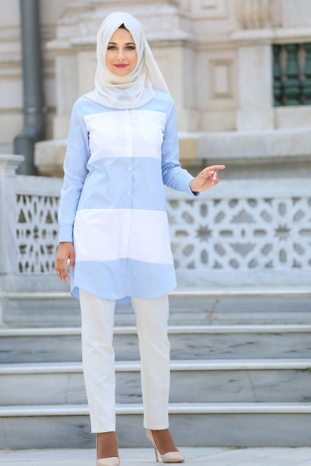 Tunic - Baby Blue Hijab Tunic 6131BM