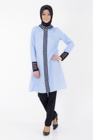 Tunic - Baby Blue Hijab Tunic 6148BM - Thumbnail