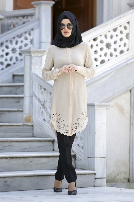 Tunic - Beige Hijab Tunic 5068BEJ