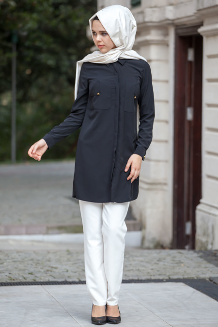Tunic - Black Hijab Tunic 3019S