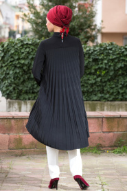 Tunic - Black Hijab Tunic 5042S - Thumbnail