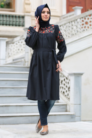 Tunic - Black Hijab Tunic 52270S - Thumbnail