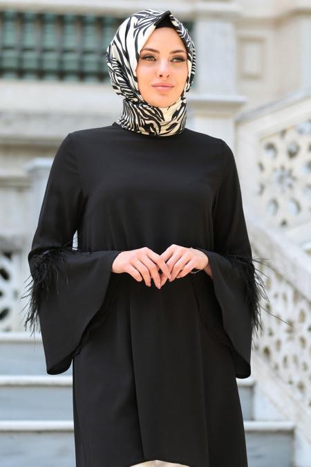 Tunic - Black Hijab Tunic 52440S - 2