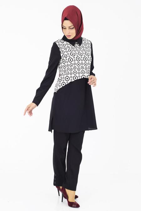 Tunic - Black Hijab Tunic 6142S - 2