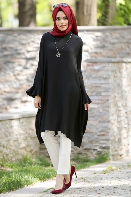 Tunic - Black Hijab Tunic 6190S