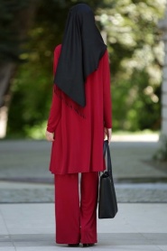 Tunic - Claret Red Hijab Tunic 5060BR - Thumbnail