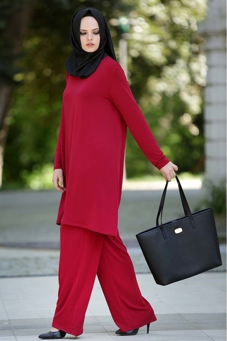 Tunic - Claret Red Hijab Tunic 5060BR