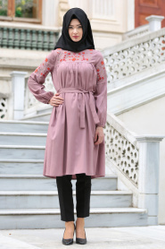 Tunic - Dusty Rose Hijab Tunic 52270GK - Thumbnail