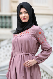 Tunic - Dusty Rose Hijab Tunic 52270GK - Thumbnail