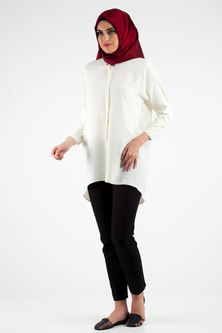 Tunic - Ecru Hijab Tunic 5058E