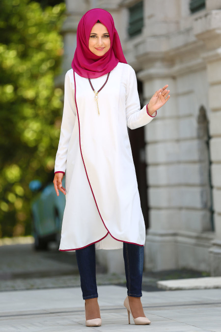 Tunic - Ecru Hijab Tunic 6140E