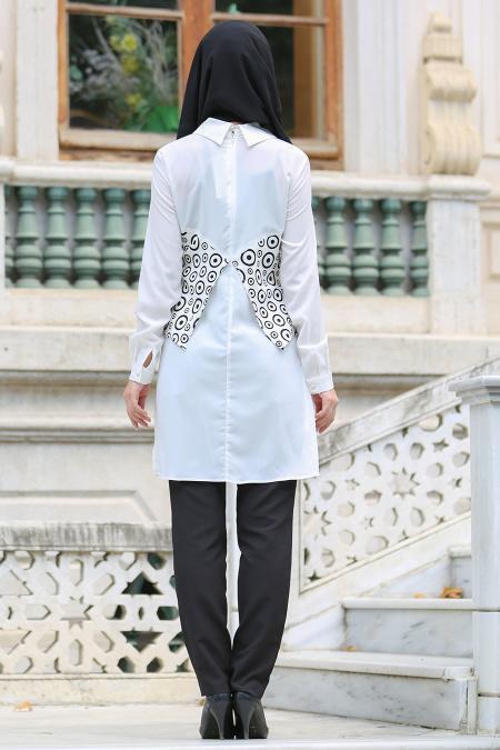 Tunic - Ecru Hijab Tunic 6142E - 3
