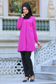 Tunic - Fuchsia Hijab Tunic 6115F - Thumbnail