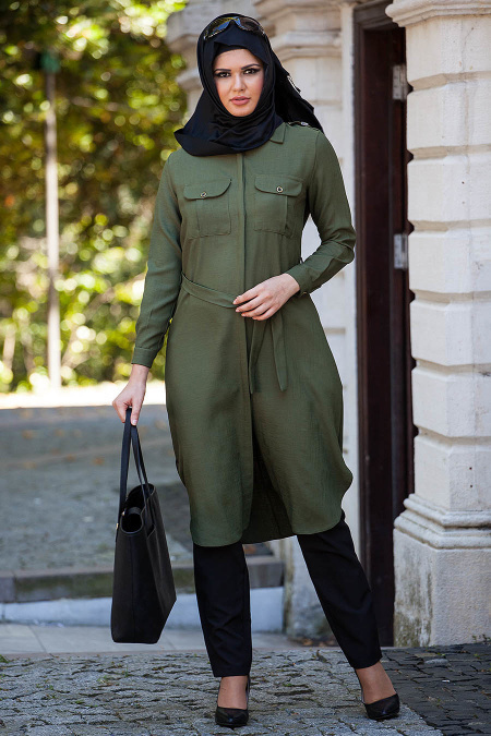 Tunic - Khaki Hijab Tunic 5077HK