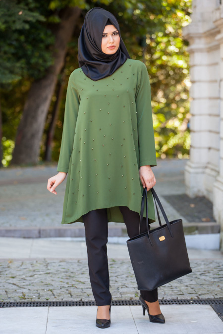 Tunic - Khaki Hijab Tunic 5084HK