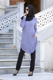 Tunic - Lila Hijab Tunic 5068LILA - Thumbnail