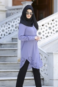 Tunic - Lila Hijab Tunic 5068LILA - Thumbnail
