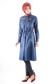 Tunic - Navy Blue Hijab Tunic 6150L - Thumbnail