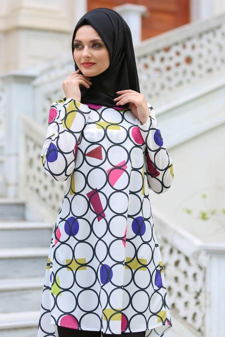 Tunic - Oil Green Hijab Tunic 6143YY - 2