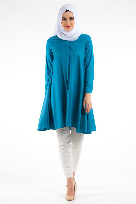 Tunic - Petrol Blue Hijab Tunic 5055PM