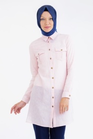Tunic - Pink Hijab Tunic 6141P - Thumbnail