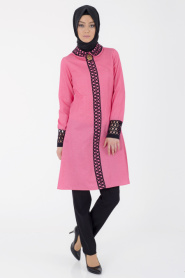 Tunic - Pink Hijab Tunic 6148P - Thumbnail