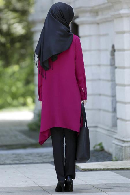 Tunic - Plum Color Hijab Tunic 5046MU - 3